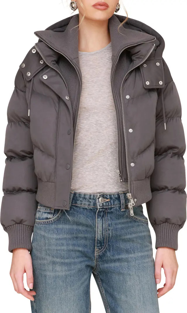 Thermalpuff™ Crop Puffer Jacket with Rib Bib | Nordstrom