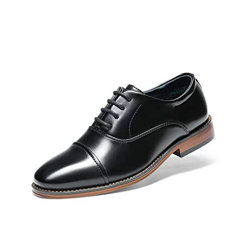 Bruno Marc Boy's Classic Oxfords Dress Shoes,Size 12 Little Kid,Black,SBOX2328K-NEW | Amazon (US)