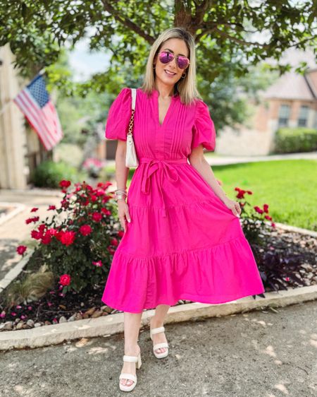 On Wednesdays we wear pink…and in this case it’s almost neon pink!! Love this silhouette for spring and summer and it’s a great pick for all your spring/summer events…graduations, wedding showers, and Mother’s Day brunches!

The belt is removable and the dress has pockets. It runs TTS (XS) and has sizing from XS-XXXL. It’s also available in blue! 💙 If you haven’t shopped from Avara with me this year, get it 15% off with code GOLD15.

#springdress #mididress #graduationdress #weddingshowerdress #mothersday #fashionover40 #fashionover50 

#LTKover40 #LTKwedding #LTKfindsunder100
