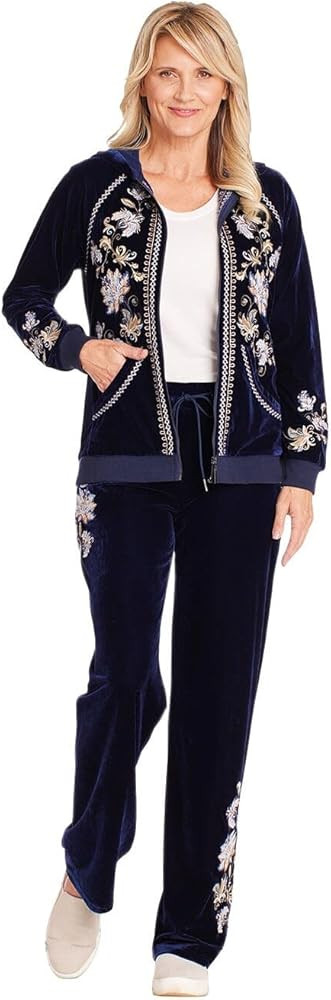 FLORIANA Womens Velvet Embroidered Hoodie Full Zip Hoodie for Women Fall Jacket | Amazon (US)