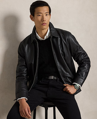Polo Ralph Lauren Men's Leather Jacket - Macy's | Macy's