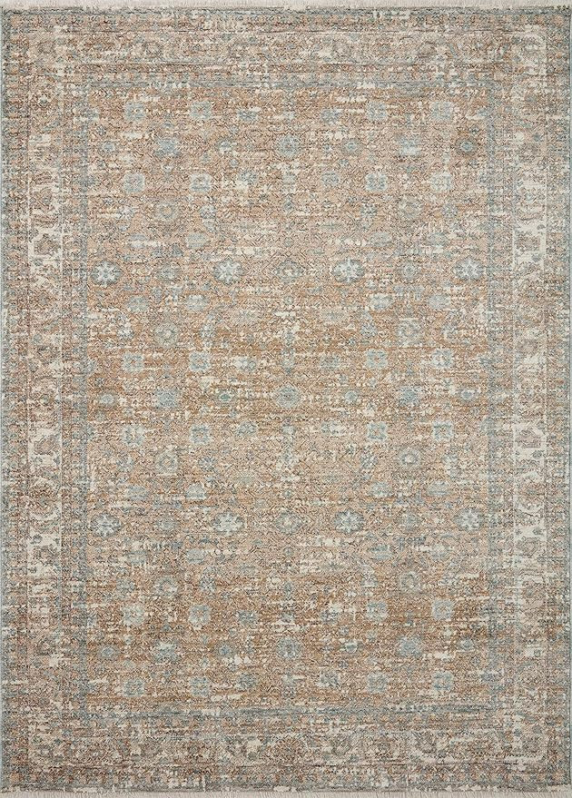 Angela Rose x Loloi Blake Collection BLA-05 Sand/Sky 7'-10" x 10'-2" Area Rug | Amazon (US)