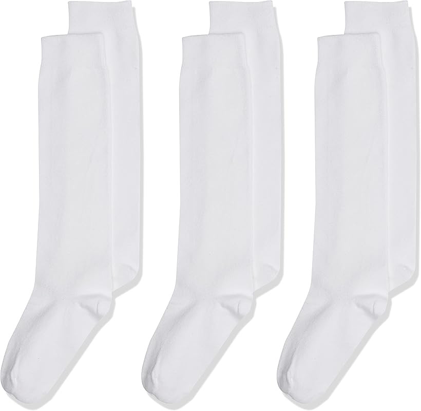 Jefferies Socks Girls' School Uniform Knee-High Sock, Pack of Three | Amazon (US)