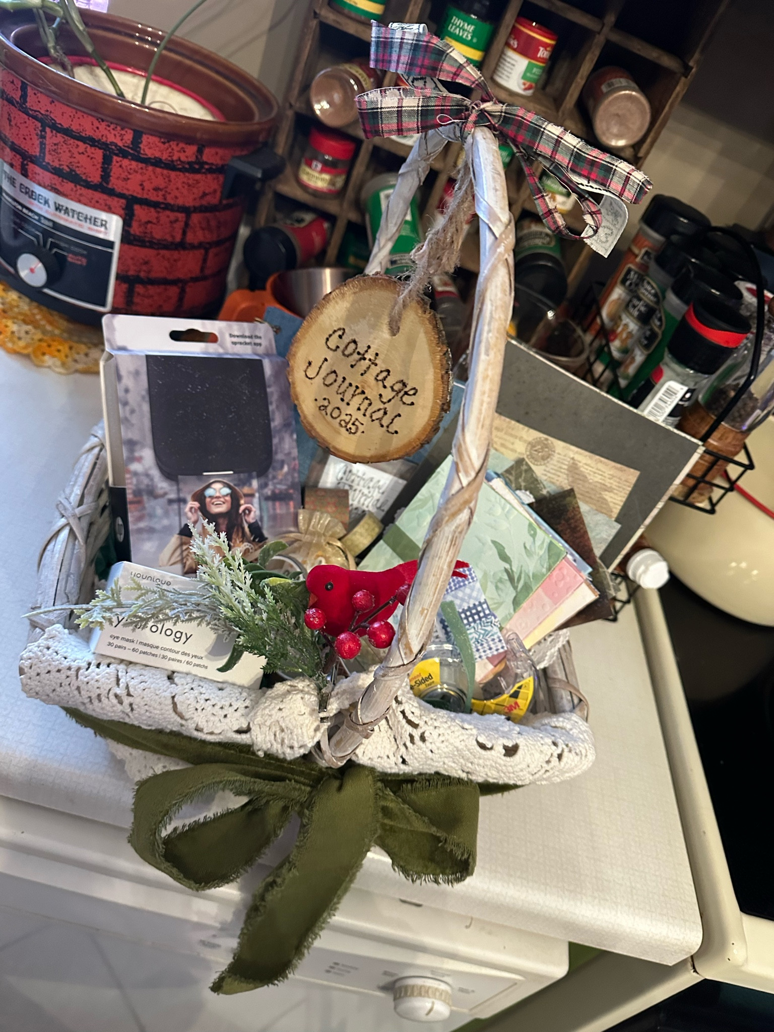 DIY junk journal basket