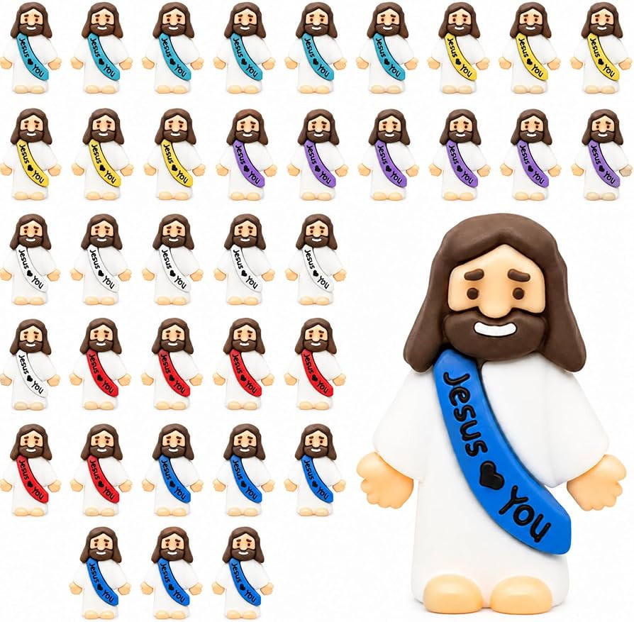36 Pack Little Jesus Figurines in Bulk, Jesus Loves You Figures, Small Jesus Figurines, Tiny Jesu... | Amazon (US)