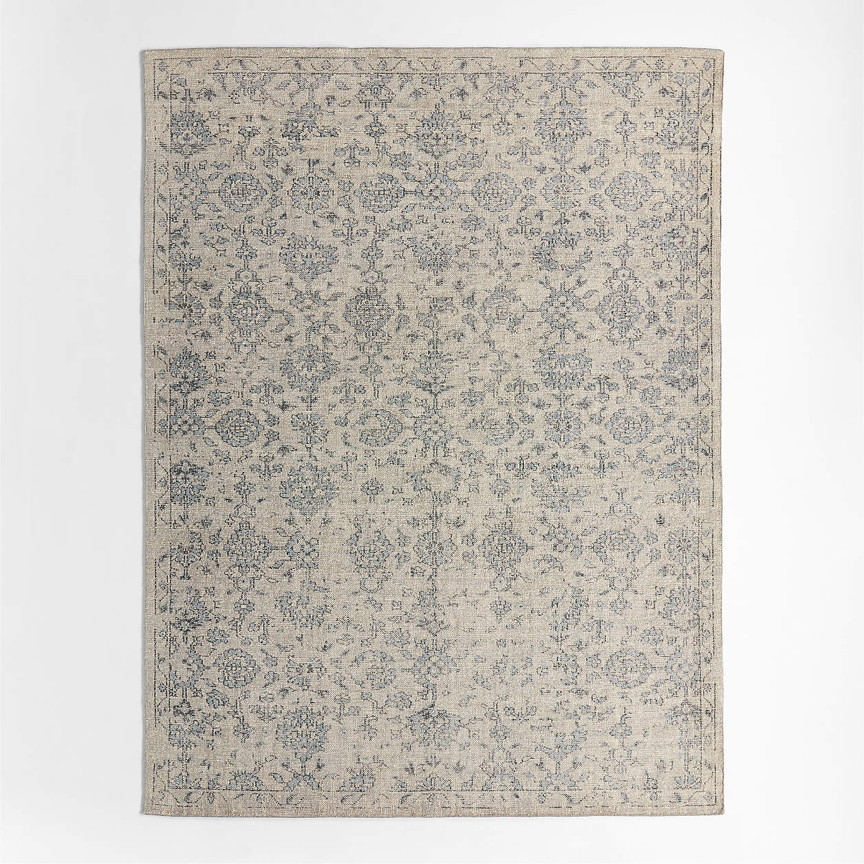 Positano Performance Traditional Blue Handknotted Area Rug 8'x10' | Crate & Barrel | Crate & Barrel