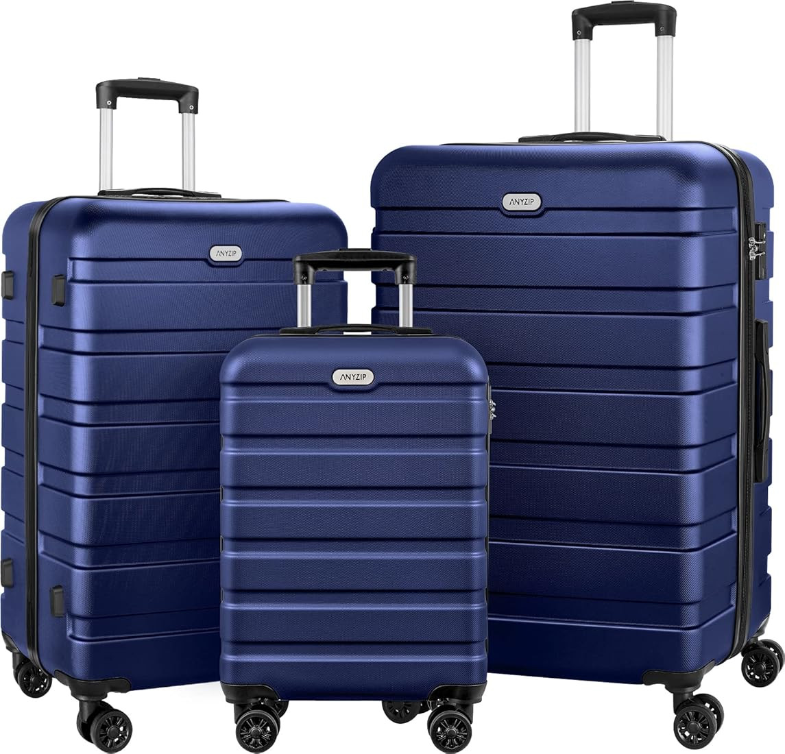 Amazon.com: Luggage Sets 3 Piece AnyZip PC ABS Hardside Lightweight Suitcase with 4 Universal Whe... | Amazon (US)