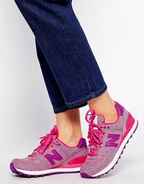 New Balance 574 Textile Pink Sneakers | ASOS US