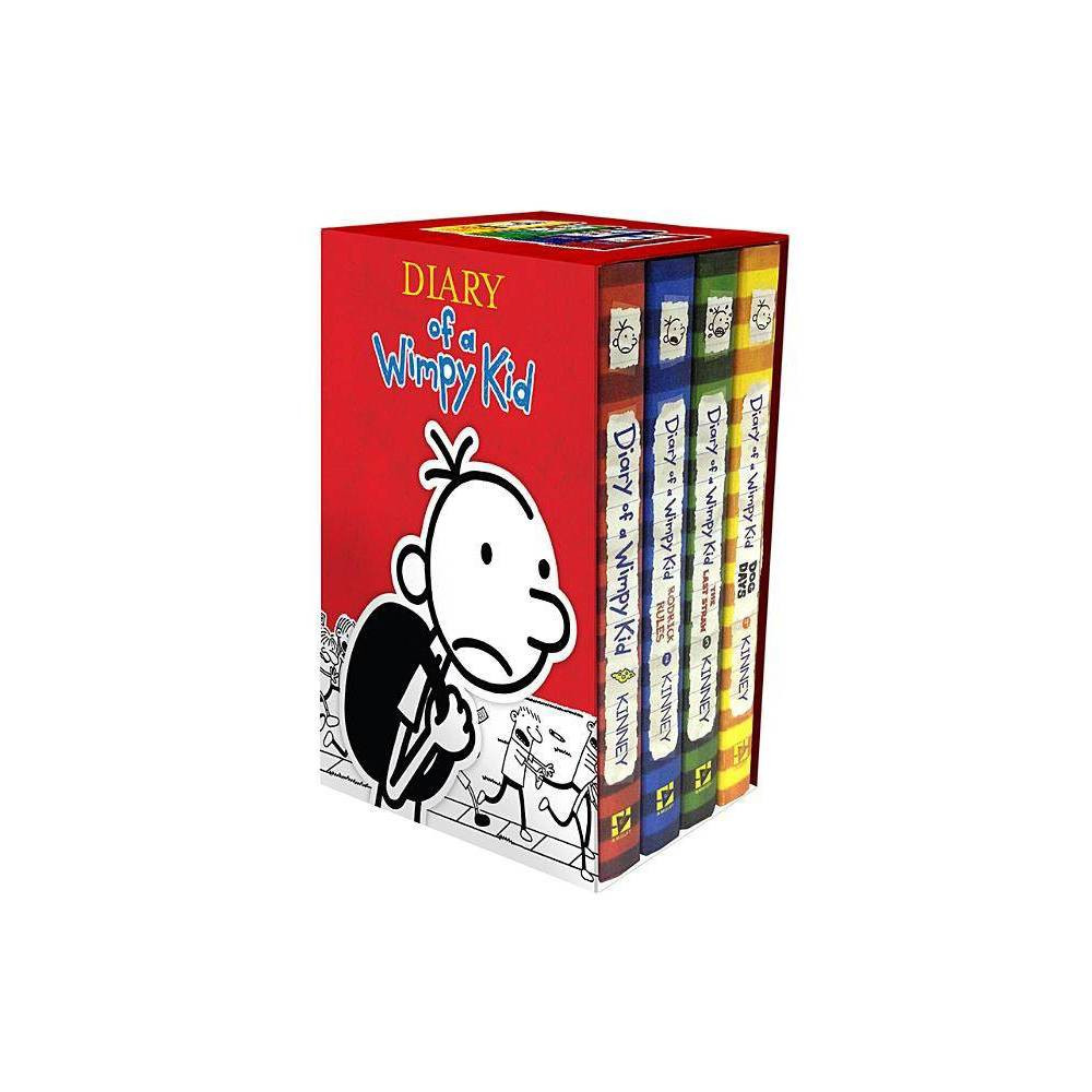 Diary of a Wimpy Kid Box of Books 1-4 Revised - by Jeff Kinney (Hardcover) | Target
