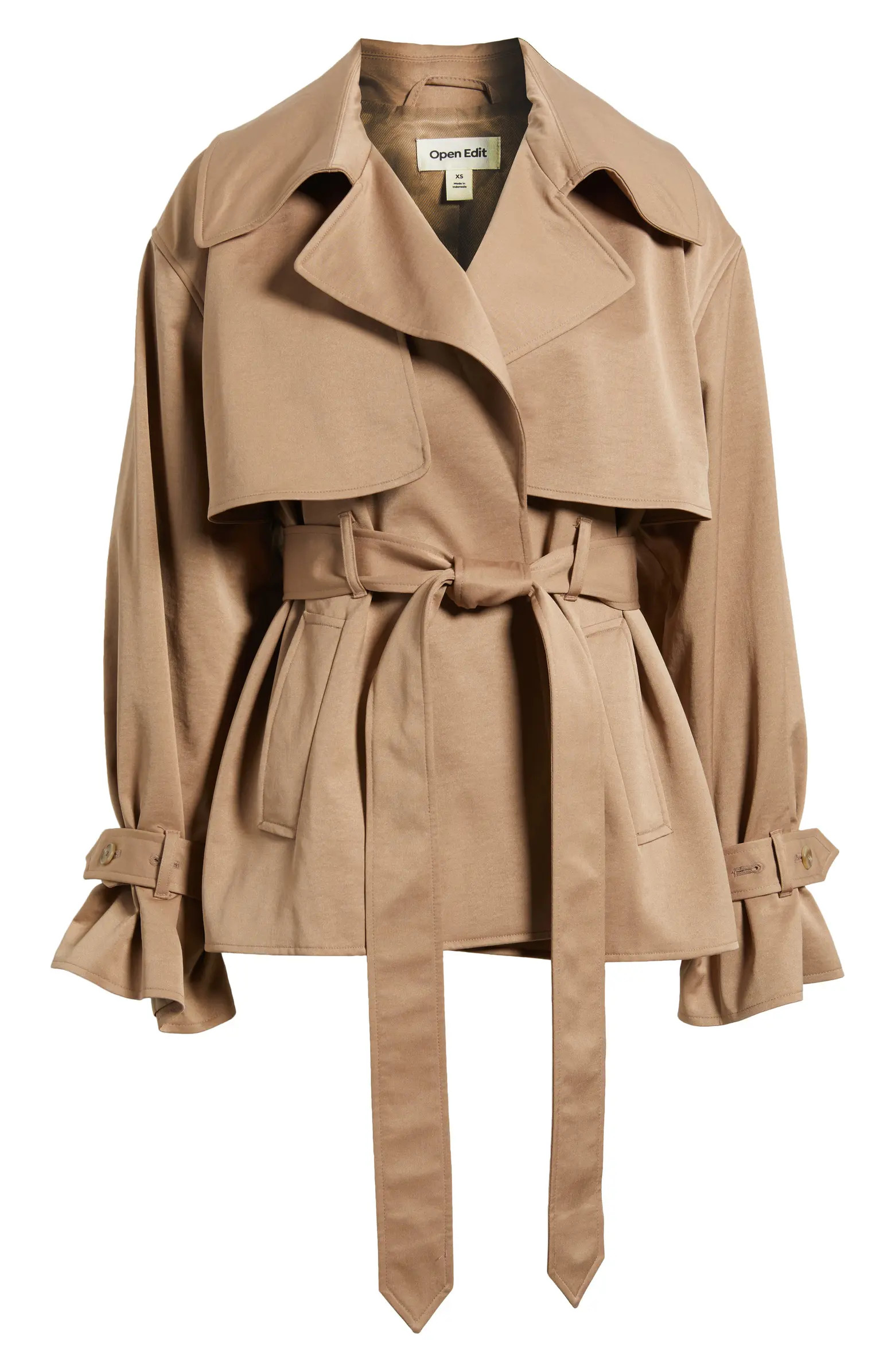 Exaggerated Crop Trench Coat | Nordstrom