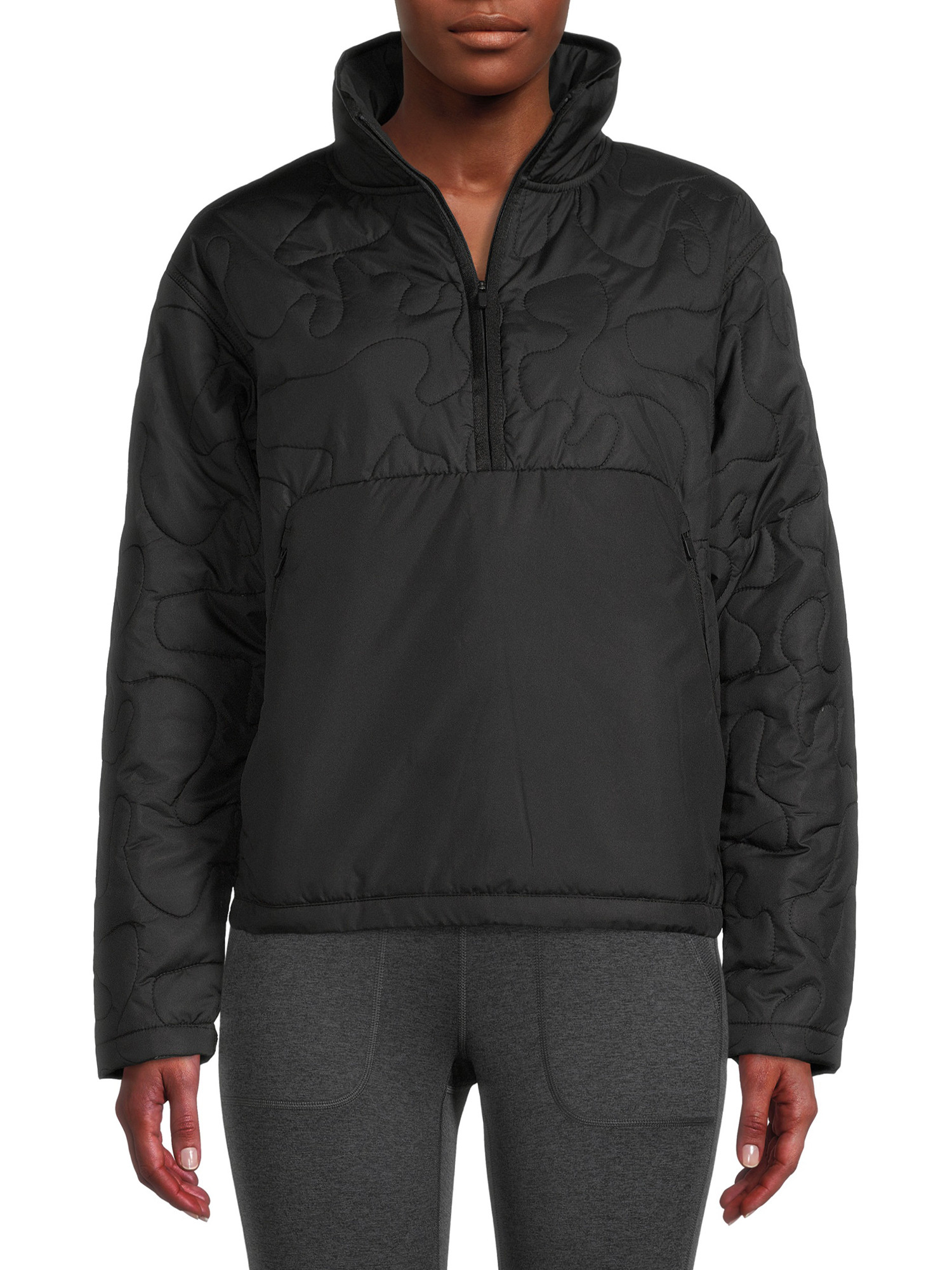 Avia Women's Quilted Quarter Zip Jacket, Size XS - XXXL | Walmart (US)