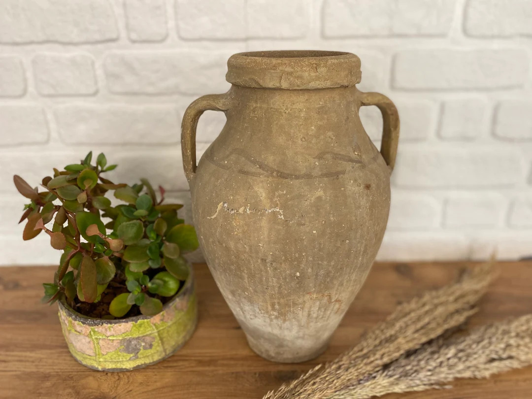 Natural Clay Vessel, Clay Pot, Rustic Earthenware Decoration , Primitive Jug, Amphora, Pottery, W... | Etsy (US)