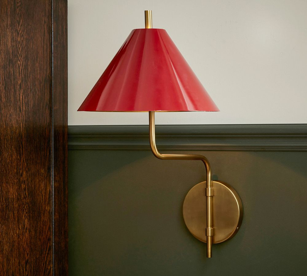 Monroe Red Enamel Shade, Set of 2 | Pottery Barn (US)