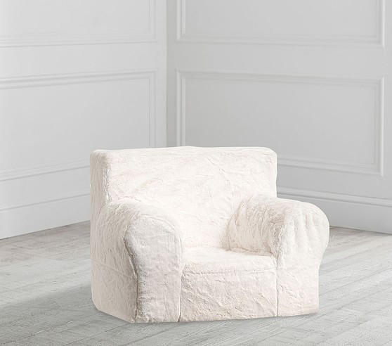 My First Ivory Faux Fur Anywhere Chair® | Pottery Barn Kids
