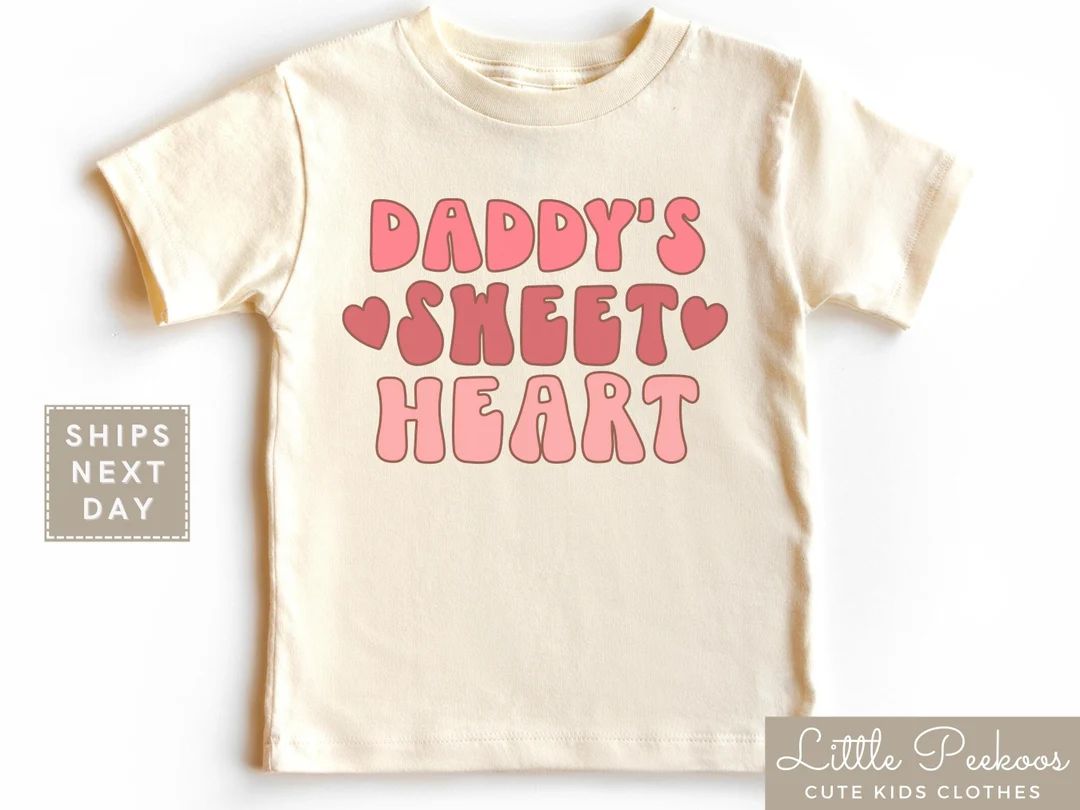 Retro Daddy's Sweet Heart Kids Shirt Daddy's Sweet - Etsy | Etsy (US)