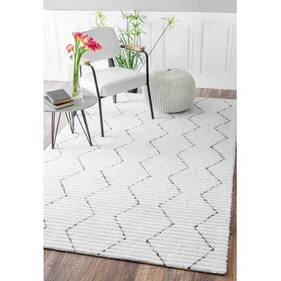 Carrington Hand-Tufted White Area Rug Rug Size: Rectangle 4' x 6' | Wayfair North America