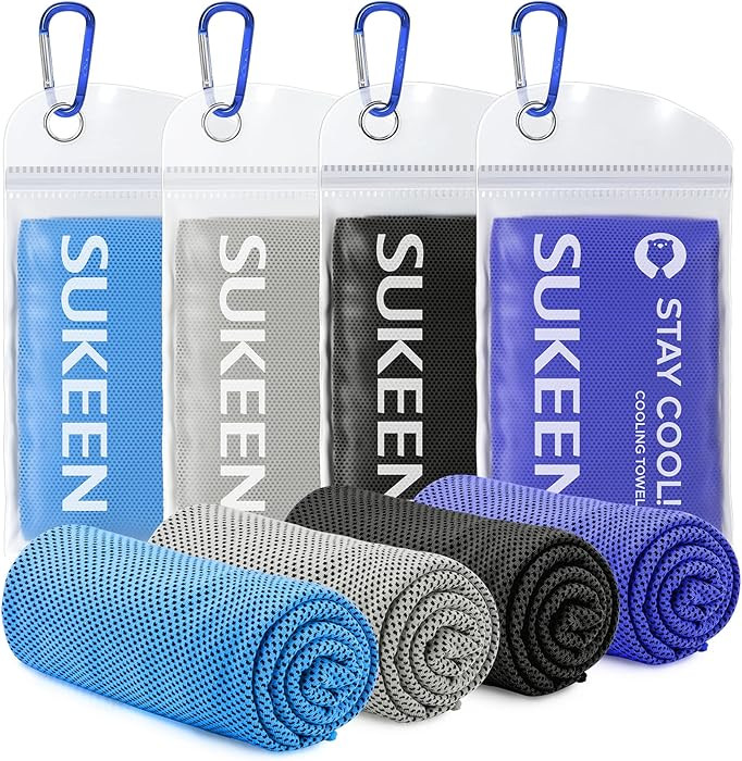 Sukeen 4 Pack Cooling Towels (40"x12"), Cooling Neck Wraps, Ice Towel, Soft Breathable Chilly Tow... | Amazon (US)