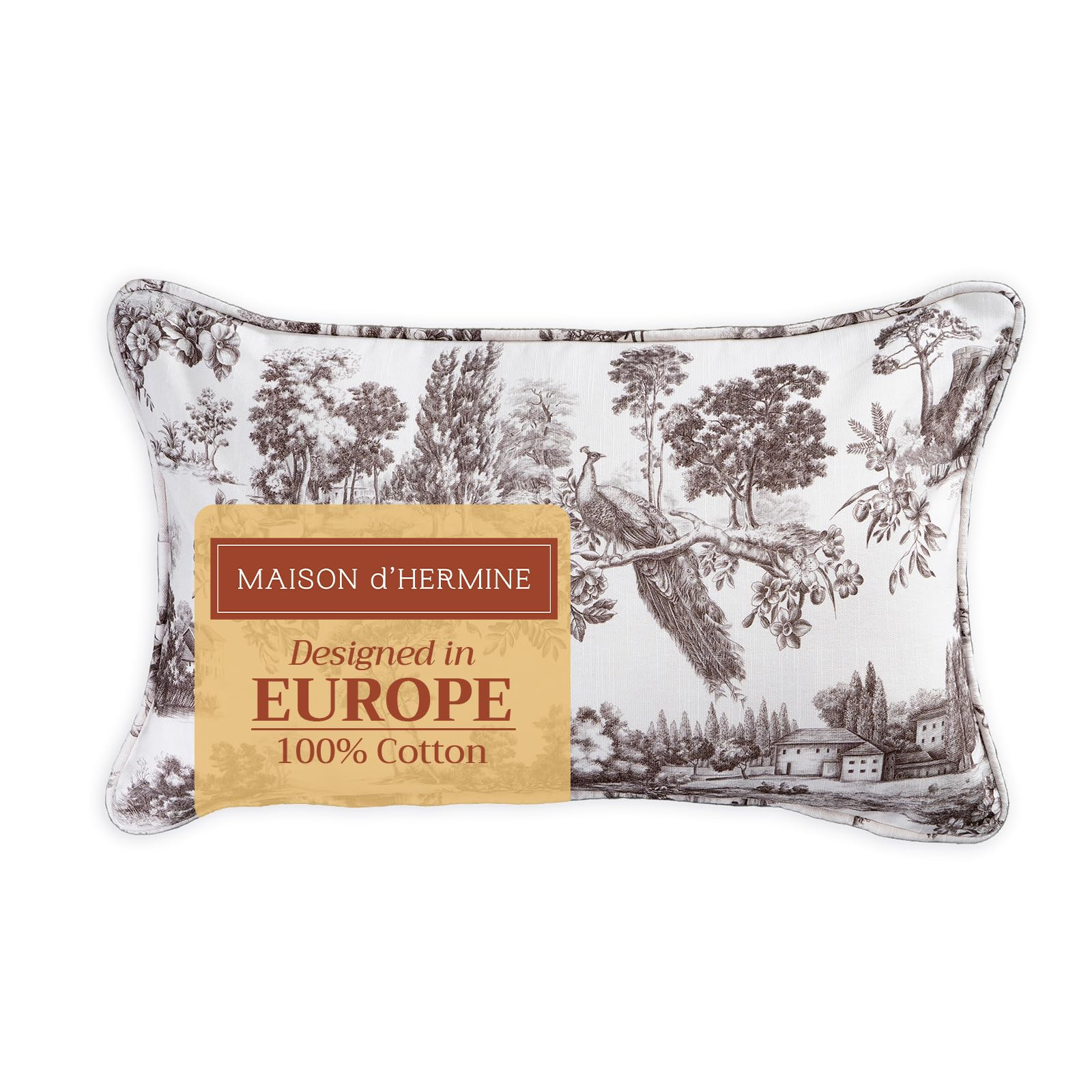 Maison d' Hermine Decorative Pillow Covers 12x20 Inch Rectangle 100% Cotton Throw Pillow Covers w... | Amazon (US)