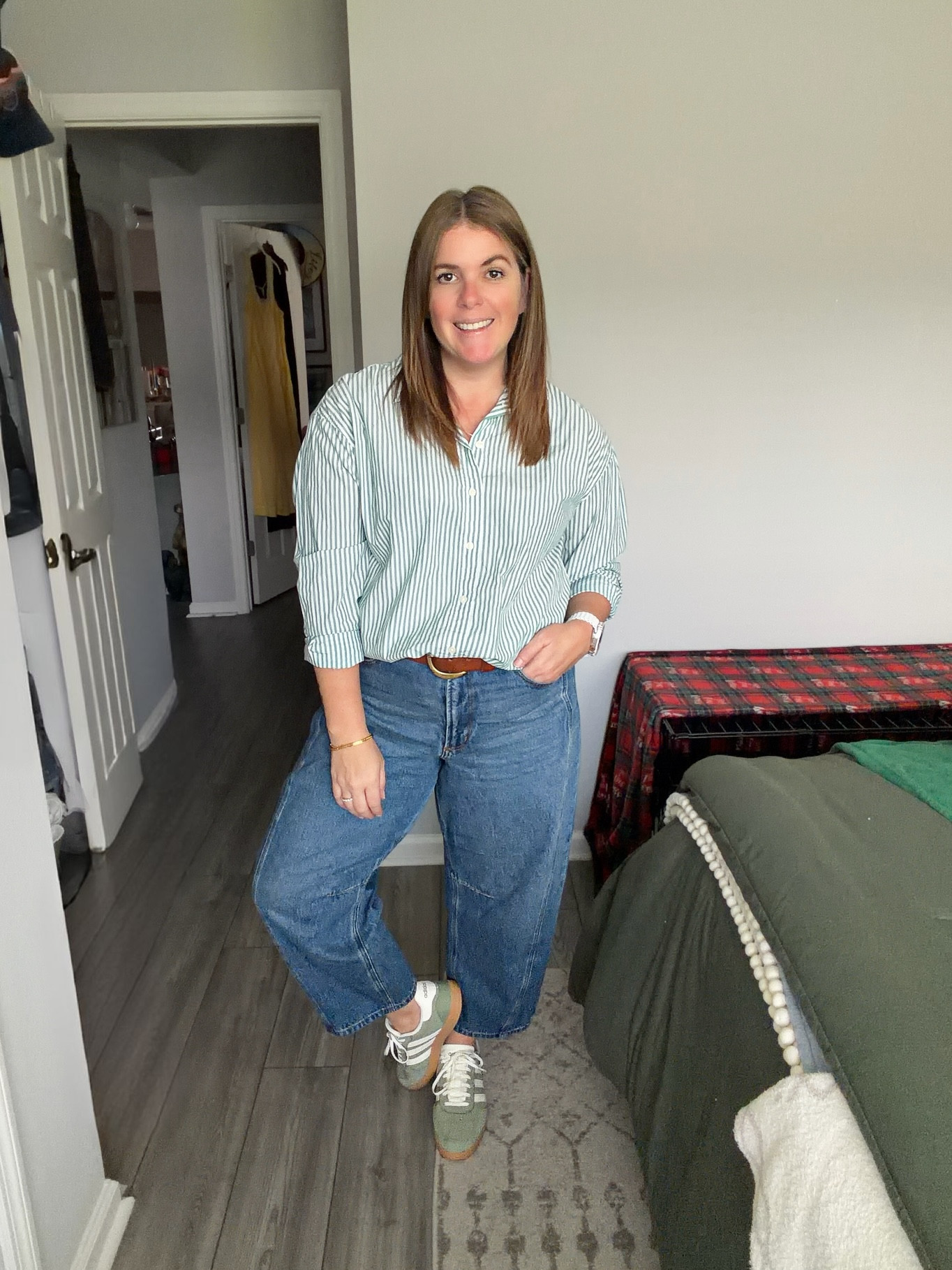 The cutest look for a Grand Opening Night! Last night I got a sneak peek of Crispy Cones that opens today is Jacksonville/ St. Johns and it was amazing! 

The full look is on sale! The button up is old, but I will link similar for you! 

#LTKgrwm #LTKootd #LTKMidsize