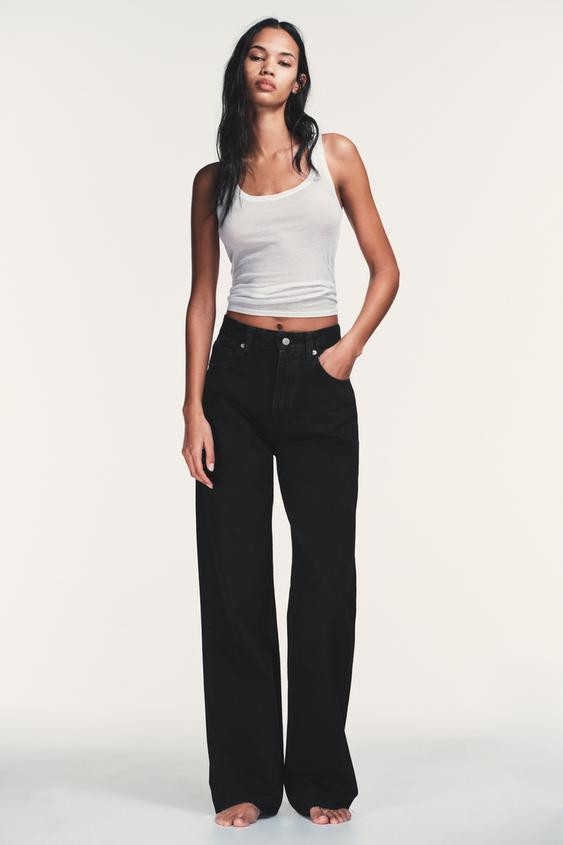 TRF HIGH WAIST WIDE LEG JEANS | Zara US