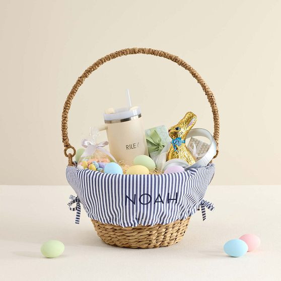 Navy Stripe Easter Liner | Pottery Barn Teen
