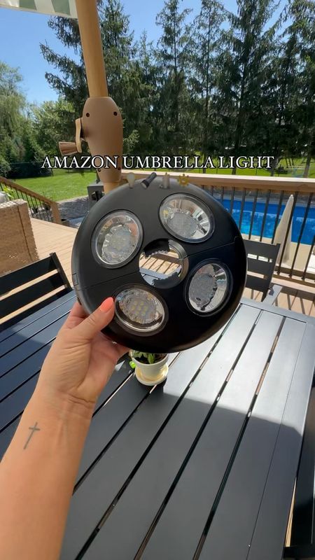 Just got this umbrella light from Amazon!! So excited to use it all summer! 

Summer find 
Outdoor patio 
Outdoor furniture 
Amazon find 

#LTKHome #LTKFindsUnder50 #LTKSeasonal