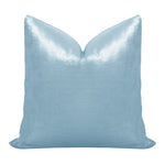 Hydrangea Light Blue Velvet Pillow | Lo Home by Lauren Haskell Designs