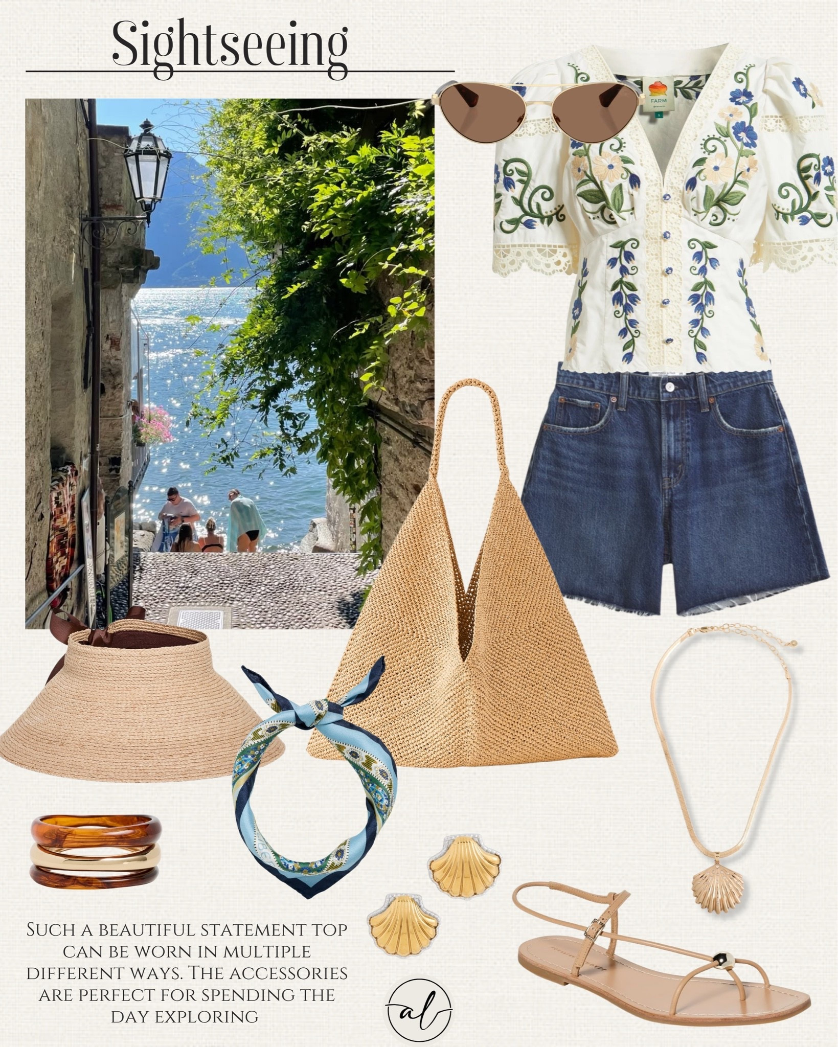 Sightseeing outfit idea 
Beautiful statement top, can be worn in multiple different ways, the accessories are perfect for spending the day exploring.

#LTKU #LTKSeasonal #LTKootd
