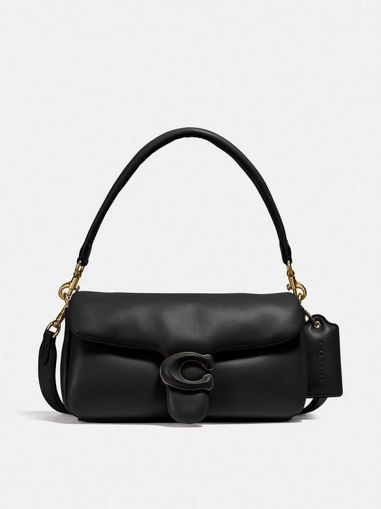 COACH Pillow Tabby 26 Leather Shoulder Bag - Black | Very (UK)