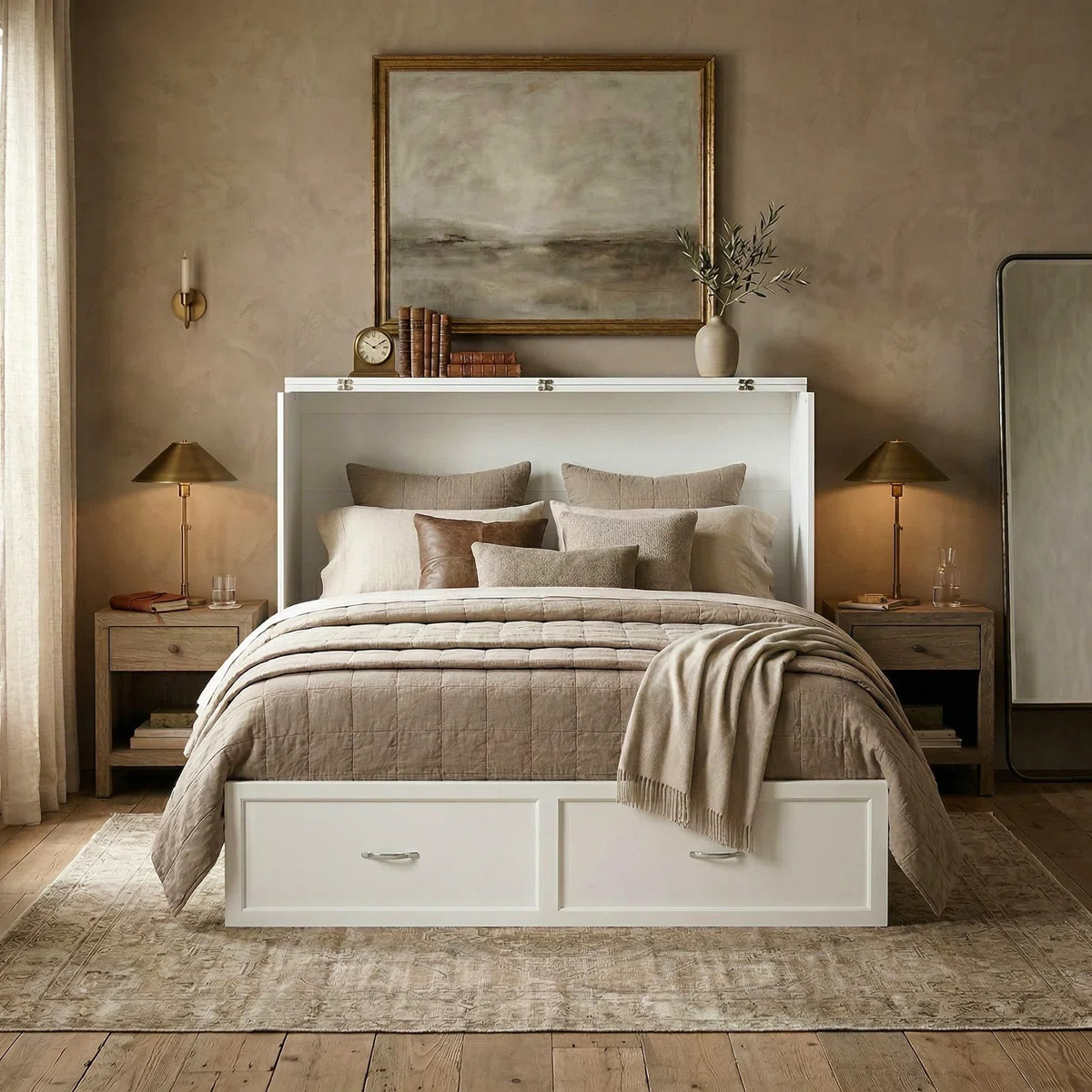 Detravious Fold Out Murphy Bed With Power Outlets | Wayfair North America