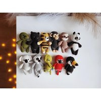 Jungle Nursery Baby Toys, Stuffed Animals Set, Crocheted Crocodile, Tiny Panda, Sloth, Tiger, Koala, Parrot, Chameleon | Etsy (US)