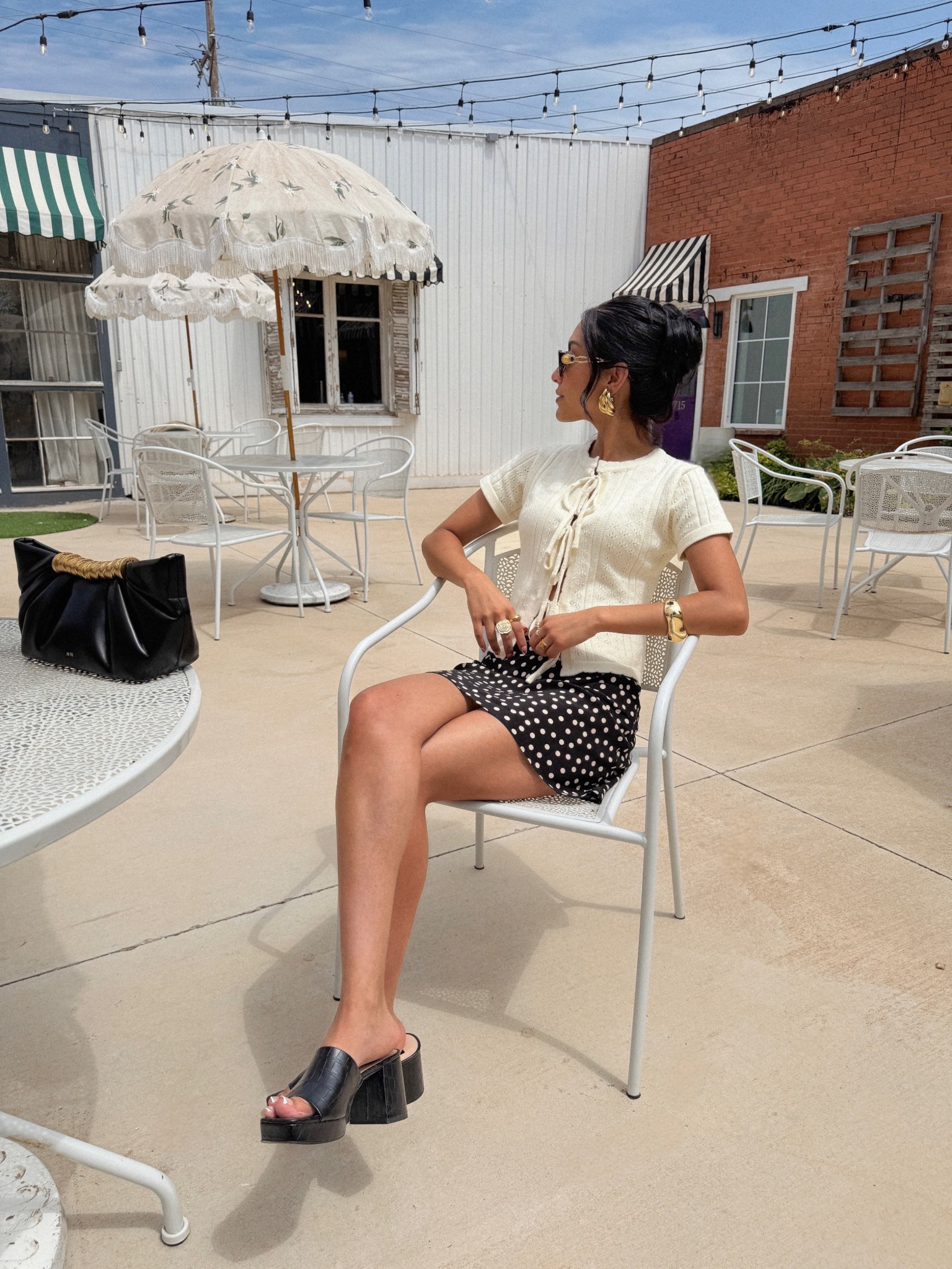 Polka Dots + Skirts + Summer Fashion + Coastal Summer Style + Gold Accessories + Steve Madden + Sandals + JW PEI + Girly Style + Sale  

#LTKShoeCrush #LTKFindsUnder100 #LTKStyleTip