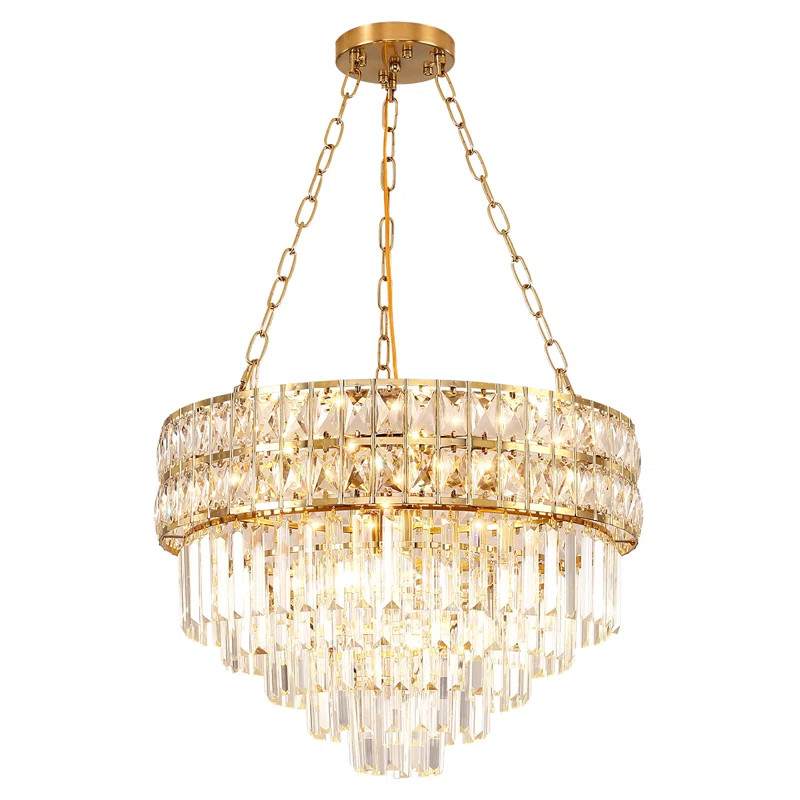 Imma Crystal Empire Chandelier with Crystal Accents | Wayfair North America
