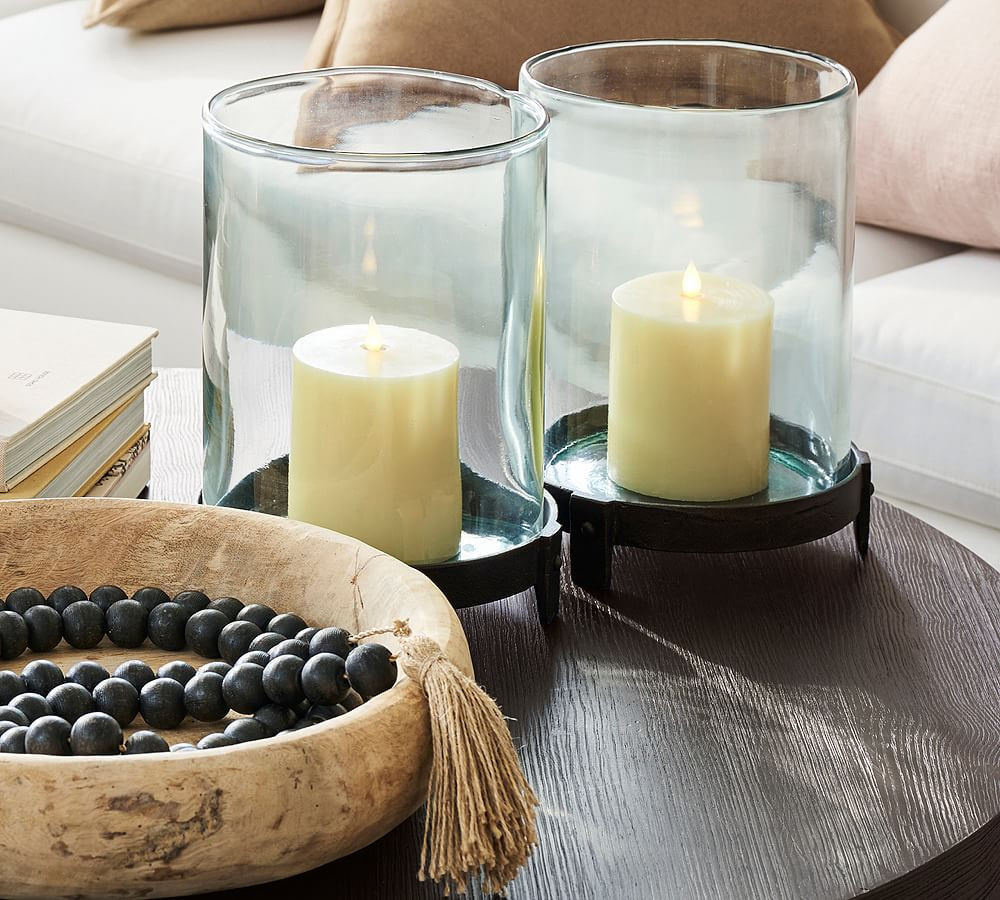 Luca Bronze Hurricane Candleholder | Pottery Barn (US)