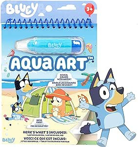 Horizon Group USA Bluey Aqua Art, Includes 4 Reusable Pages of Water Art & Water Pen, Color with ... | Amazon (US)