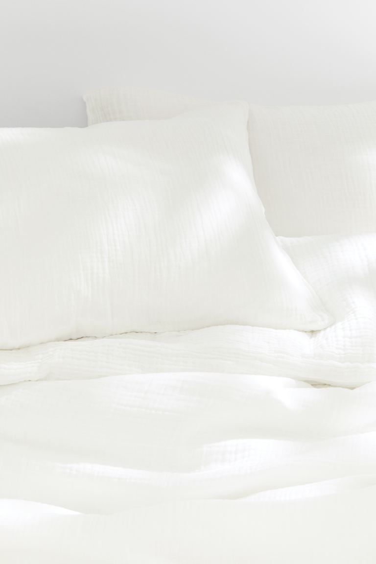 Musselin-Bettwäsche für Doppelbett | H&M (DE, AT, CH, NL, FI)