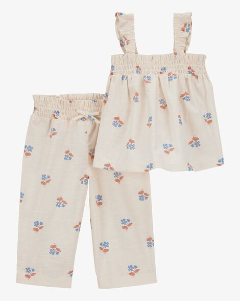 Baby Girl 2-Piece Floral Tank & Pant Set | Carter's Inc