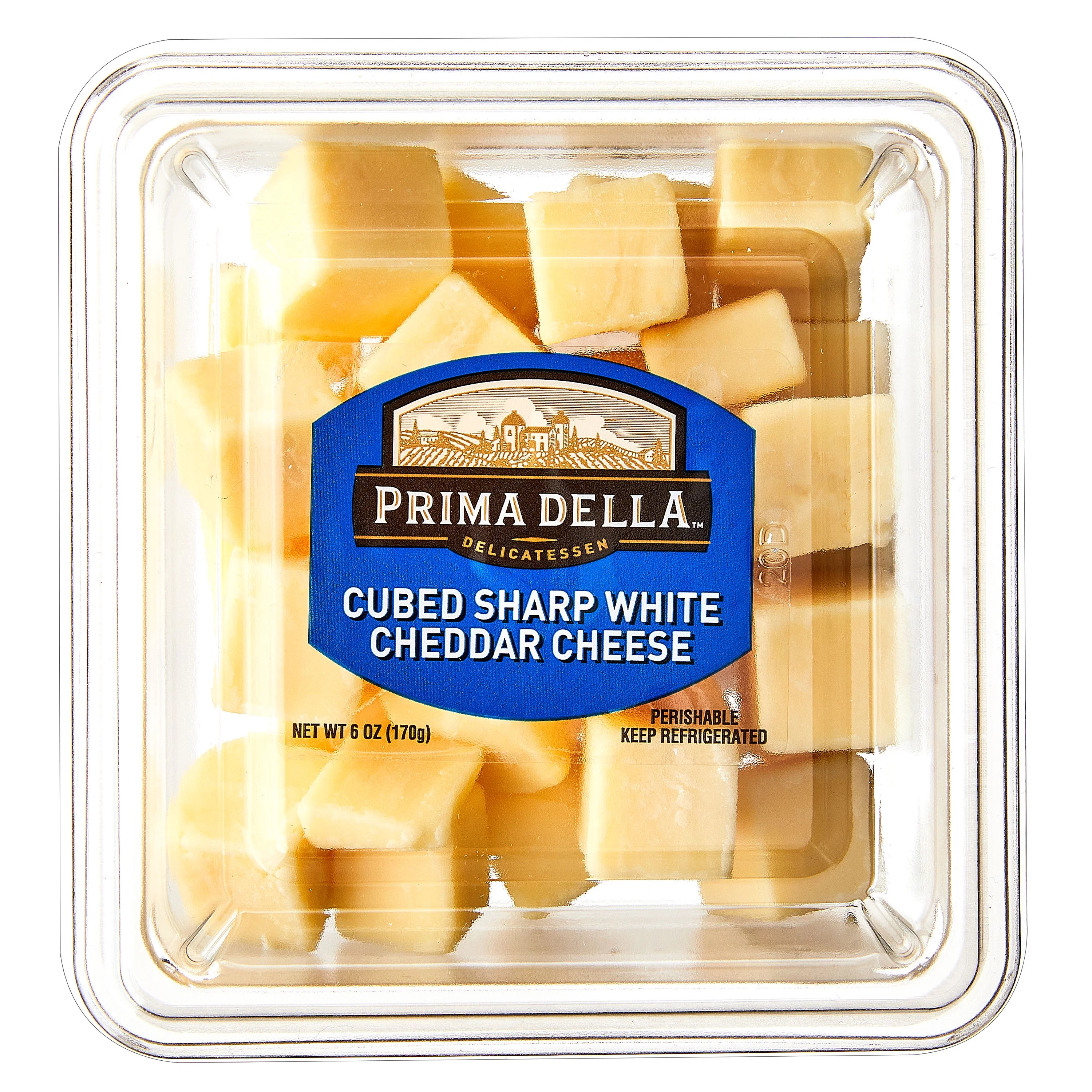Prima Della Cubed Sharp Cheddar Cheese, 6 oz, Plastic Cup - Walmart.com | Walmart (US)
