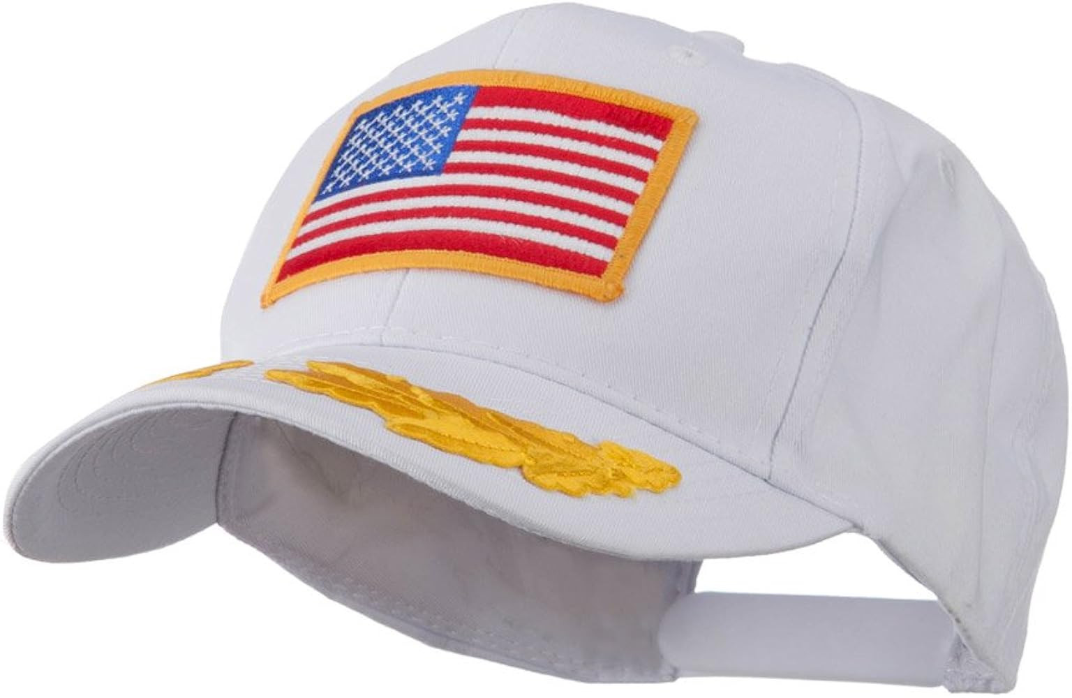 e4Hats.com Oak Leaves and American Gold Flag Patch Cap | Amazon (US)