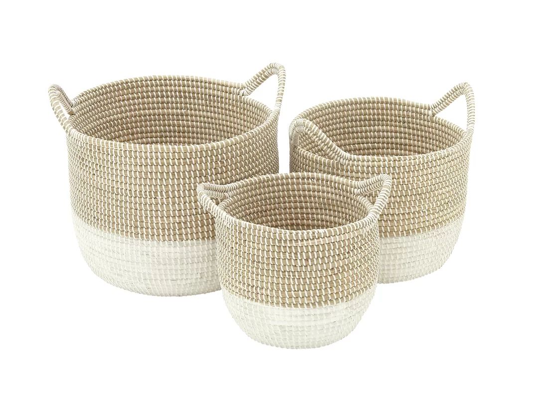 3-Piece Seagrass Basket Set | Wayfair North America