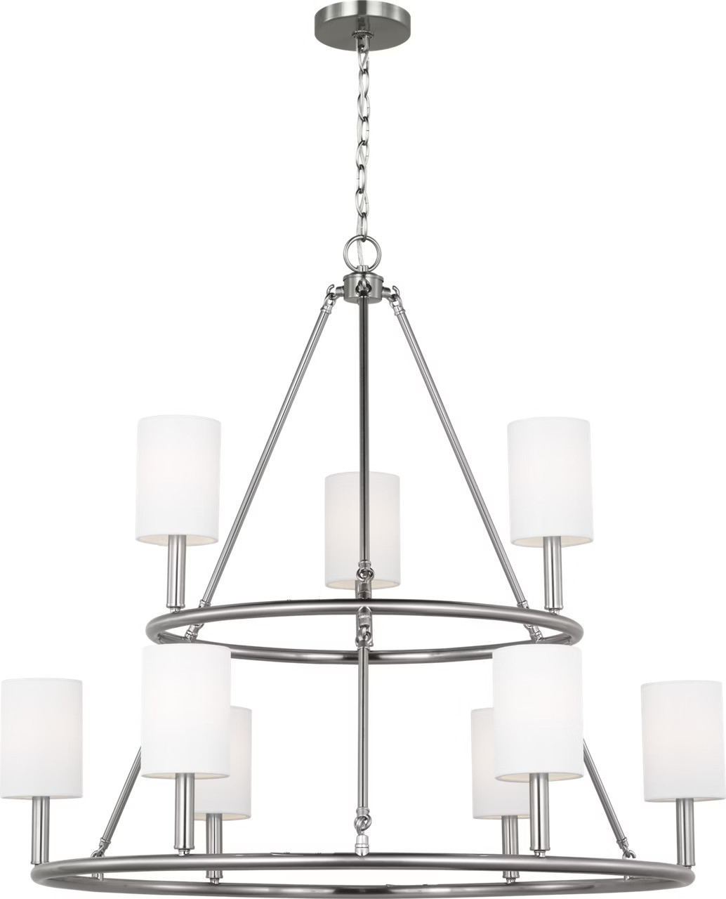 Egmont Extra Large Chandelier Brushed SteelVisual Comfort | Visual Comfort