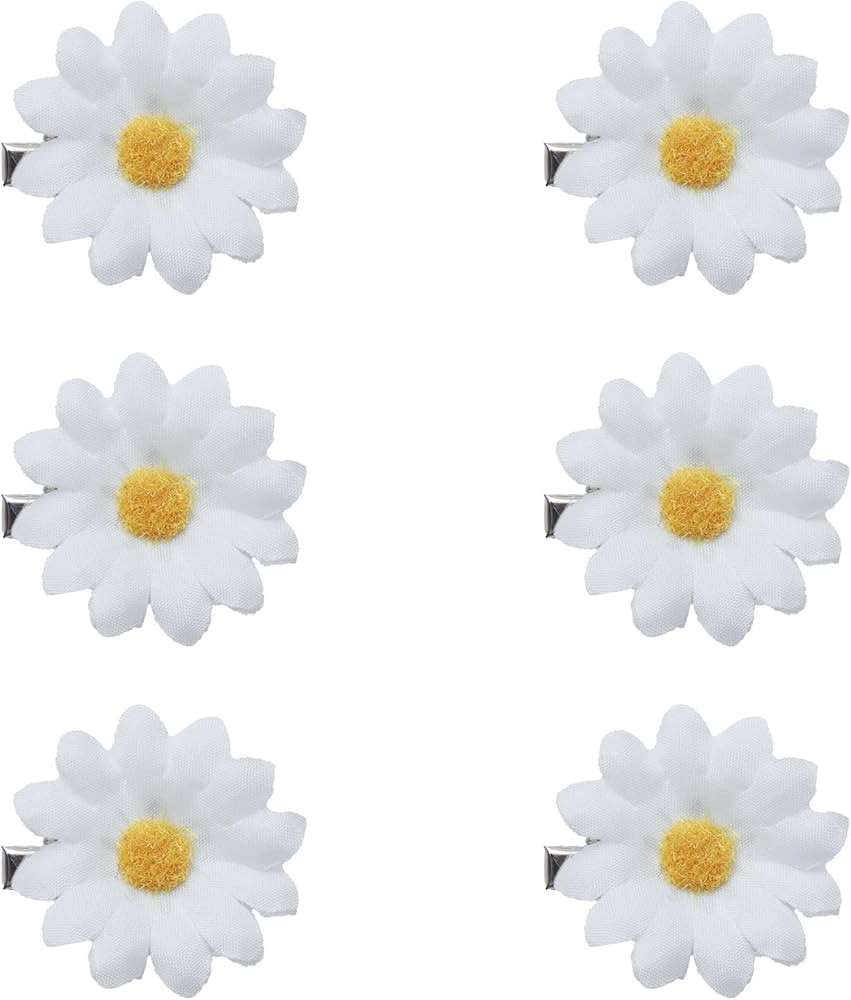 SOWAKA 6 Pcs Daisy Hair Clips Vintage Sun Flower with Alligator Clips Hair Barrette for Women Gir... | Amazon (US)