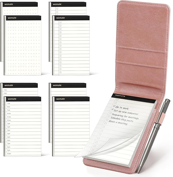 WEMATE 10 Pieces Small Notepad Holder Set Pocket Notebook - Included Mini Pocket Notepad Holder S... | Amazon (US)