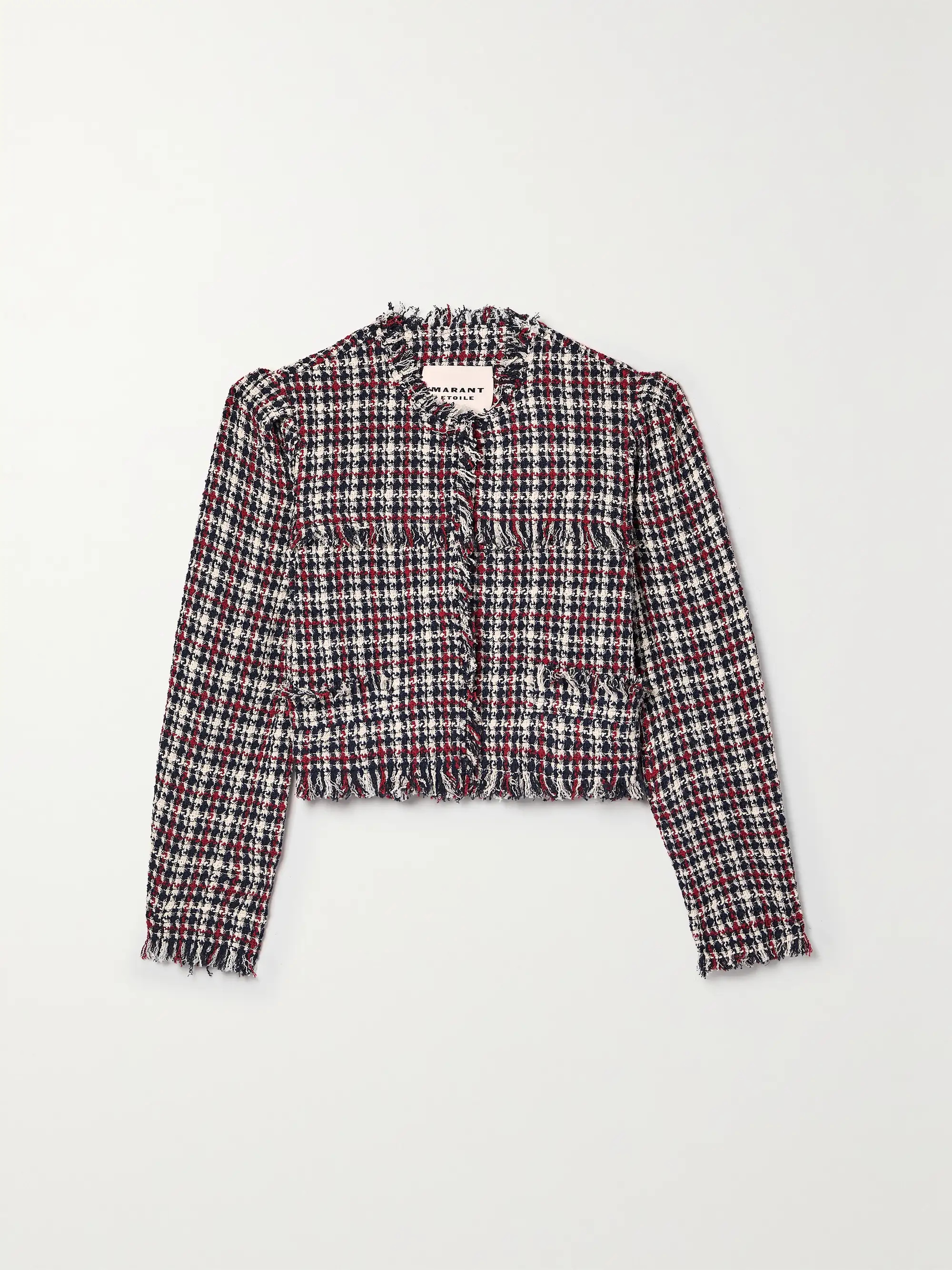 Nameo cropped fringed cotton-blend tweed jacket | NET-A-PORTER (US)