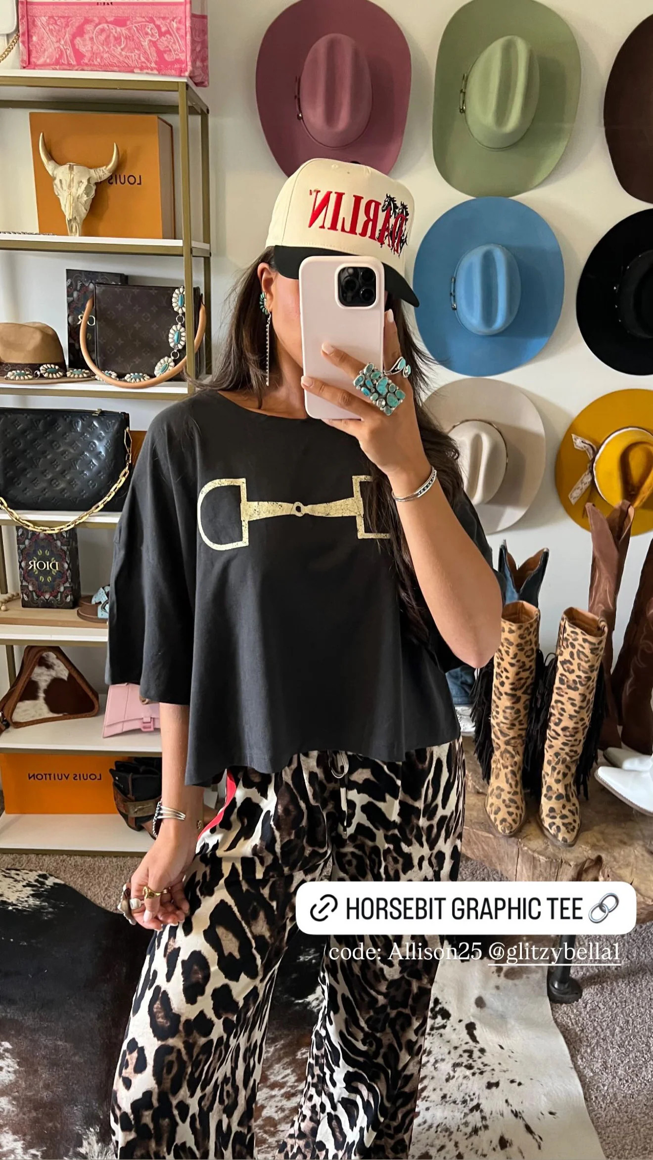 NEW!! Horse Bit Graphic Tee in Black | Glitzy Bella