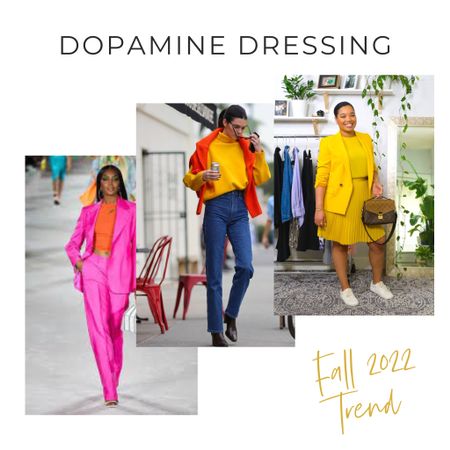 All season long, we’re sharing our shopping picks for a few Fall 2022 Trends

This week, we’re talking about Dopamine Dressing.This is one of my FAVORITE fall trends!

Dopamine dressing is all about choosing clothes that boost your mood. Specifically, bright colors that are perfect for combating days that are becoming shorter and colder.

The trend is to wear color from head to toe, but if that feels a little too “out there”, just inject your wardrobe with brighter, bolder color than you would normally wear. Have fun and push yourself a little.

Check out our picks for bold bright color, and if you want to hear more about other Fall 2022 trends, listen to the Fall Trends episode of The Everyday Style School podcast.

#LTKworkwear #LTKSeasonal