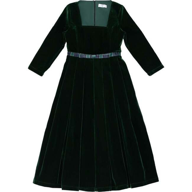 Henry Duvall | The Margot Dress, Grafton Green Velvet (Multicolor, Size X-Small) | Maisonette | Maisonette