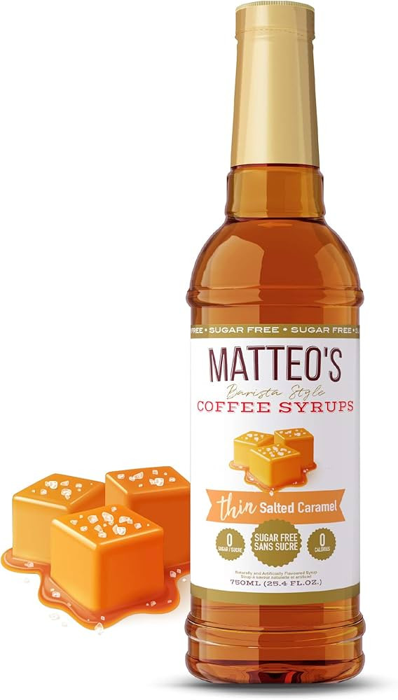 Matteo's Barista Style Sugar Free Coffee Syrup - Zero Calories Keto-Friendly Coffee Syrups & Flav... | Amazon (CA)