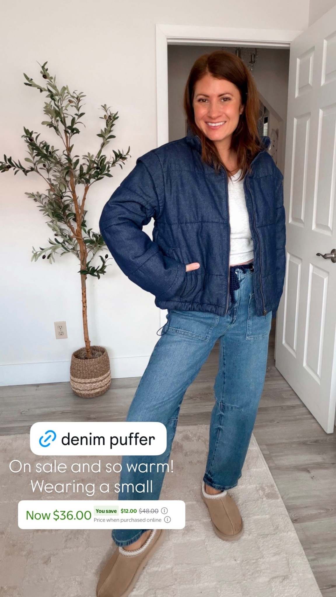 On sale and so warm! Wearing a small