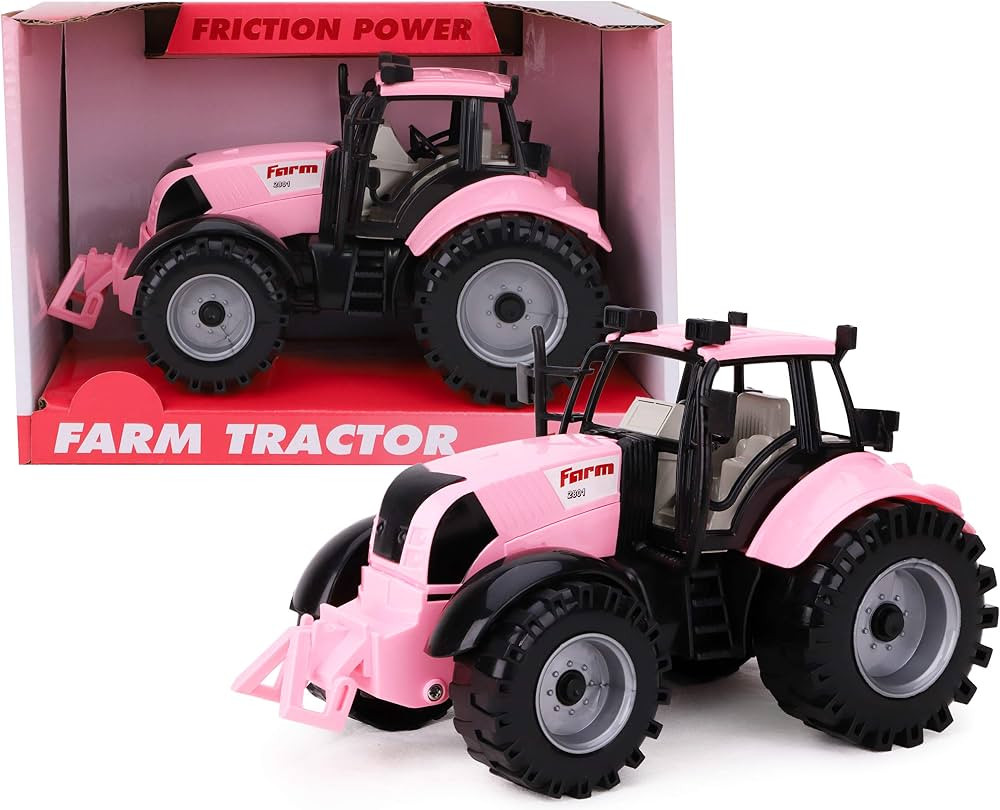 Toyland Friction Powered Farm Tractor with Opening Bonnet (Pink) | Amazon (US)